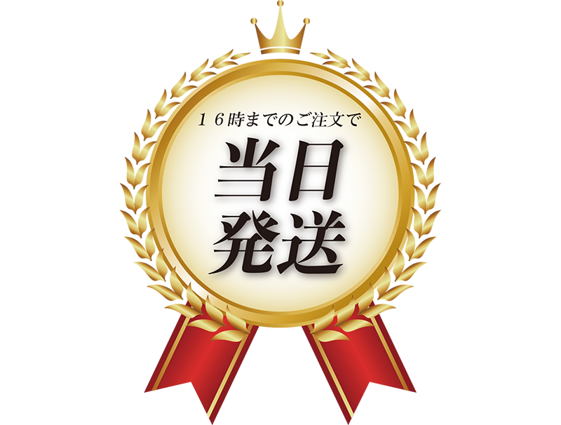 16時までの注文で当日発送